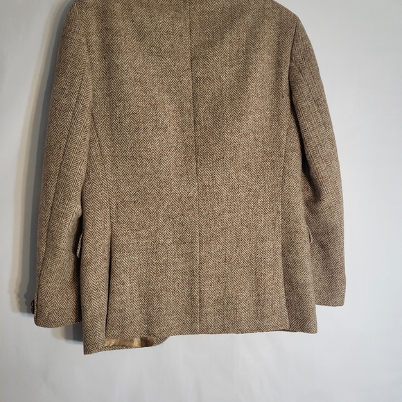 Harris Tweed Mens Blazer Beige Wool 2 Button Half Lined Jacket Sport Coa… - Picture 6 of 12